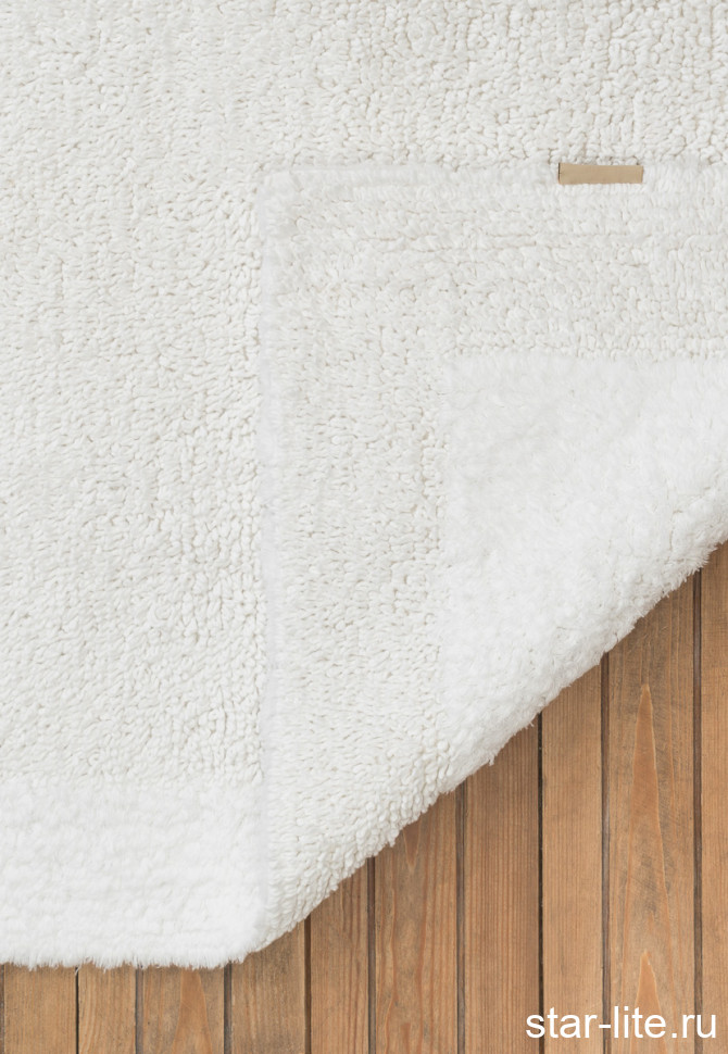 Двусторонний коврик для ванной Confetti Bath Cotton Natura Heavy 1601 White квадрат (55*60 см)