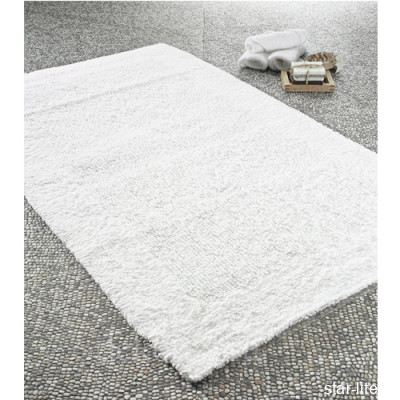 Двусторонний коврик для ванной Confetti Bath Cotton Natura Heavy 1601 White квадрат (55*60 см)