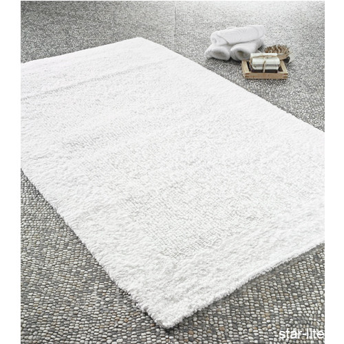 Двусторонний коврик для ванной Confetti Bath Cotton Natura Heavy 1601 White квадрат (55*60 см)