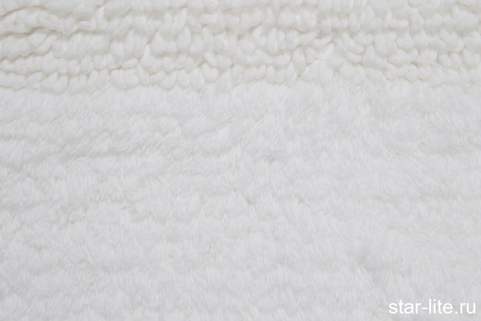 Двусторонний коврик для ванной Confetti Bath Cotton Natura Heavy 1601 White квадрат (55*60 см)