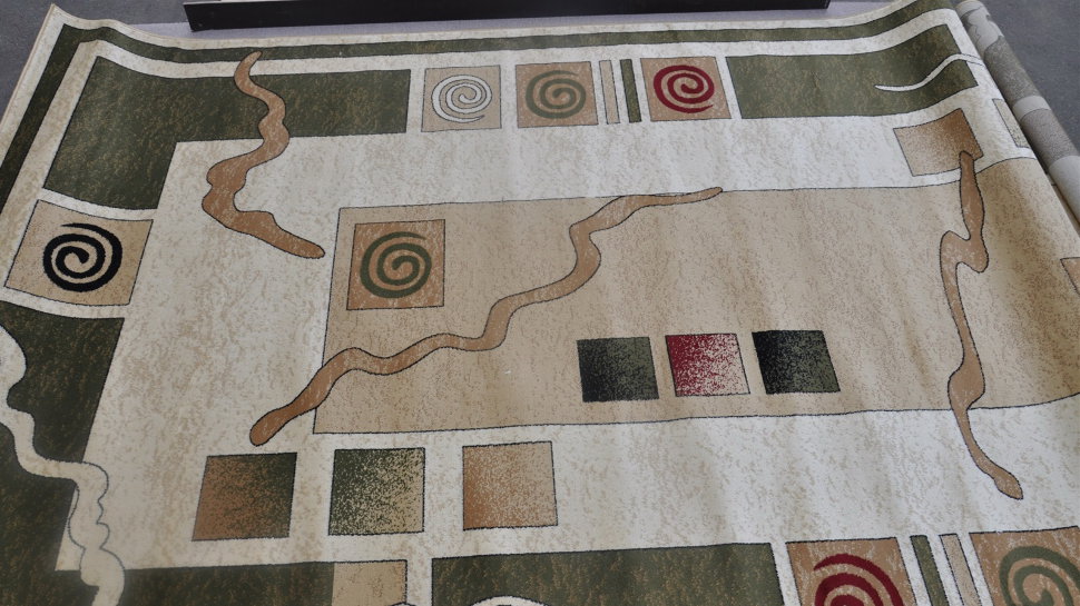 Ковровая дорожка Olympos d077 Cream-Green