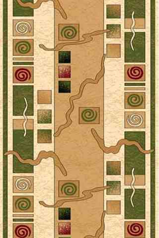 Ковровая дорожка Olympos d077 Cream-Green