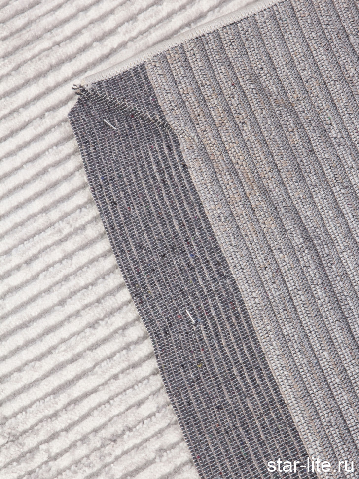 Ковровая дорожка DURKAR ALANYA 22376A WHITE / L.GREY Турция