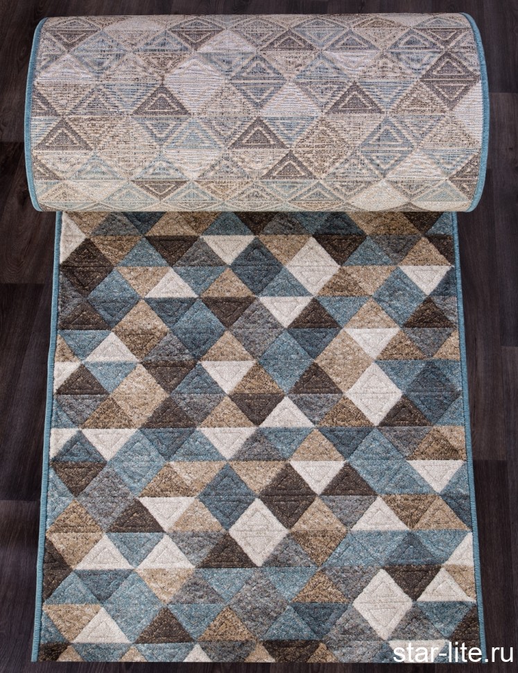 Ковровая дорожка Matrix d578 beige-blue
