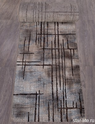 Ковровая дорожка D717 - BEIGE-BLUE 2 - коллекция SIERRA