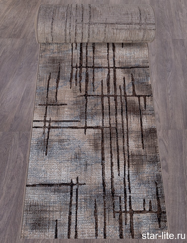 Ковровая дорожка D717 - BEIGE-BLUE 2 - коллекция SIERRA